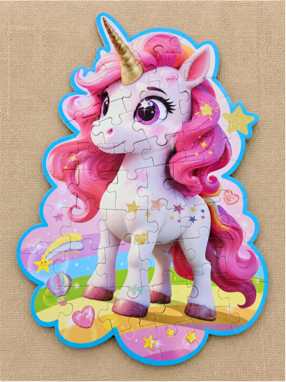 ZIZZ Unicorn Pink Magical 48 Piece Floor Puzzle 32 x 21 Inch